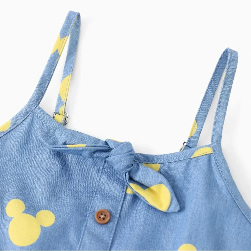 PatPat Mickey Denim Kids Dress - Girls 2T - Picture 3 of 11